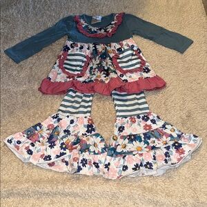 Toddler Ruffle Girl Two Piece Set